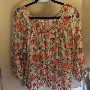 Jolie silk flower shirt